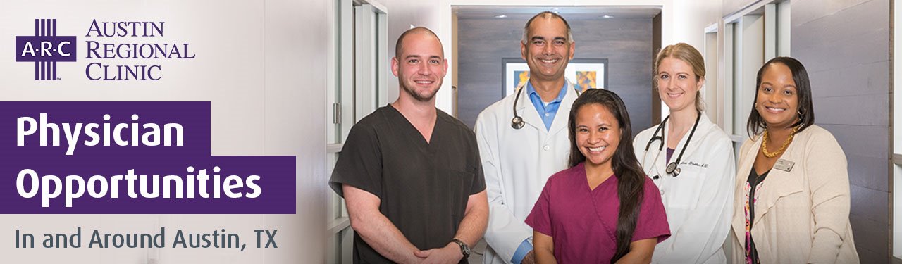 Banner image of a group of physicians standing in hall